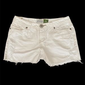 AERO White Distressed Shorts